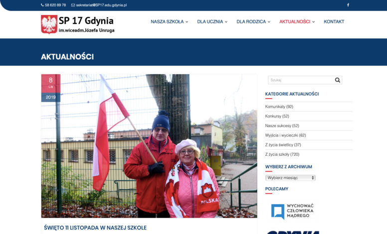 Strona www SP17 Gdynia