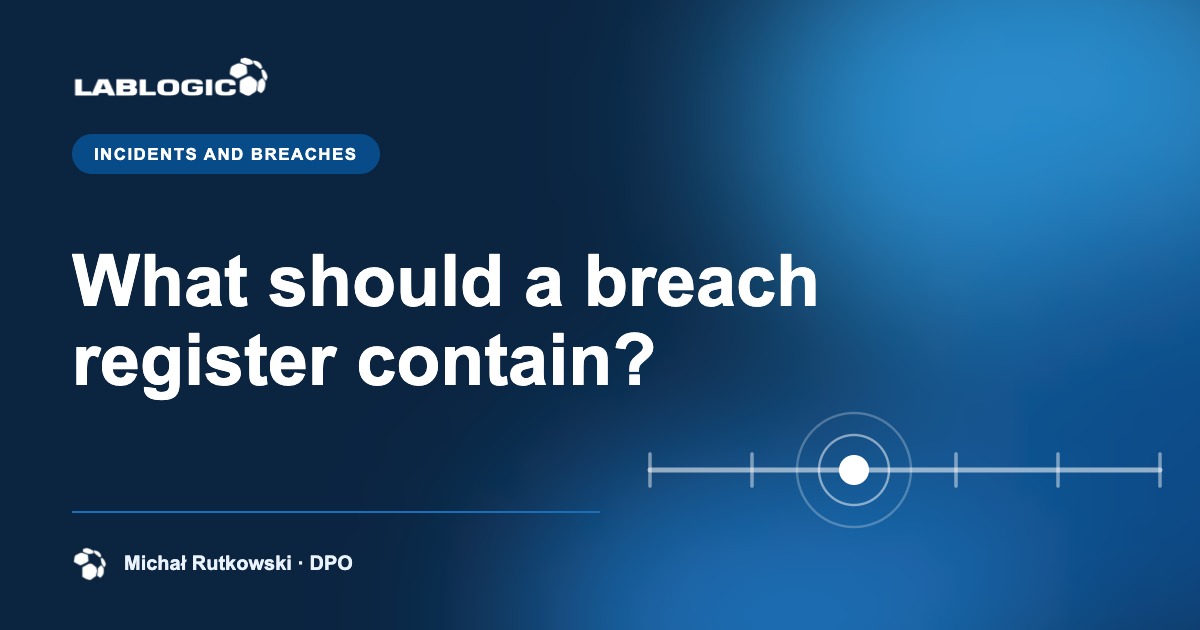 What should a personal data breach register contain?