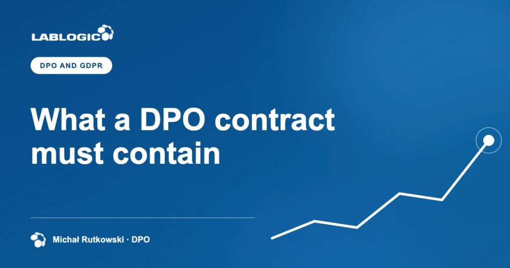 What a DPO contract must contain — LabLogic article graphic by Michał Rutkowski