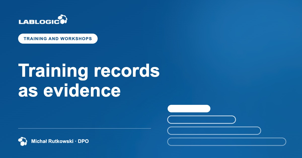How to document training so that it serves as evidence for the authority?
