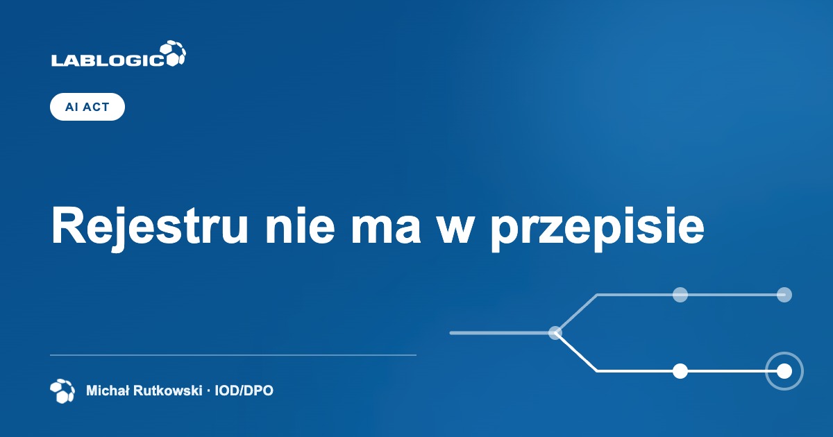 Co powinien zawierać rejestr zastosowań AI?