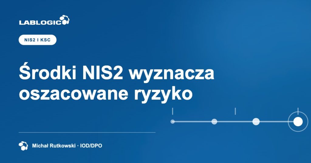 Środki NIS2 wyznacza oszacowane ryzyko — grafika artykułu LabLogic, autorstwo: Michał Rutkowski