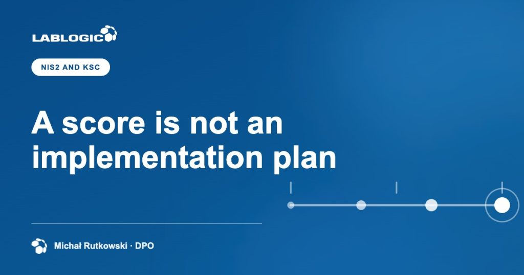 A score is not an implementation plan — LabLogic article graphic by Michał Rutkowski